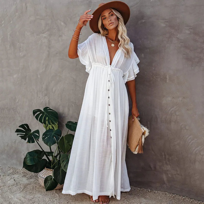 Robe Blanche Longue Hippie