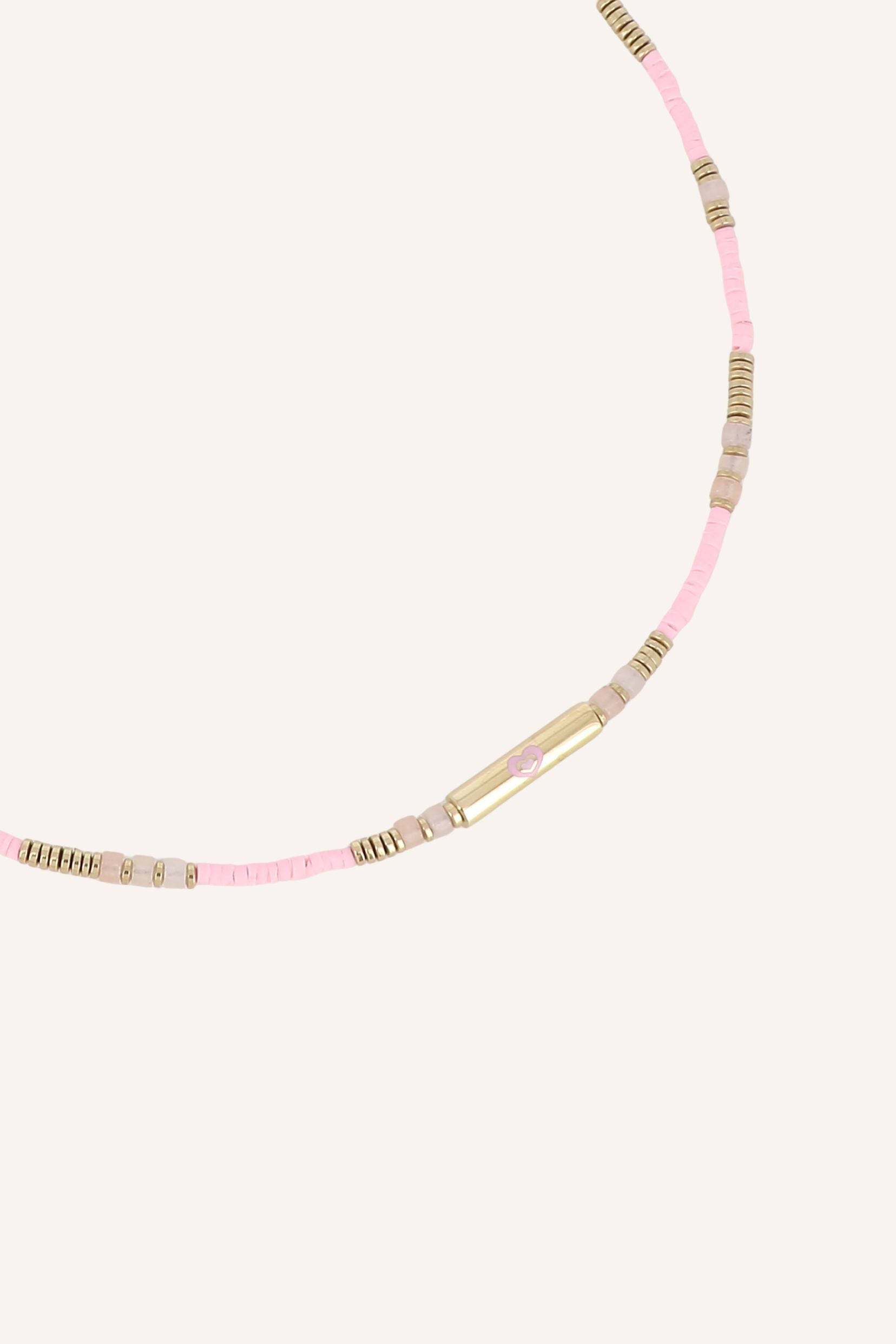 Colliers Bohm Paris - Leana Colliers sur fil Bohm Paris Quartz rose 